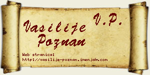 Vasilije Poznan vizit kartica
